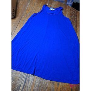 Small LOFT Blue Sleeveless Scoop Neck Mini Dress Summer Spring Vacation